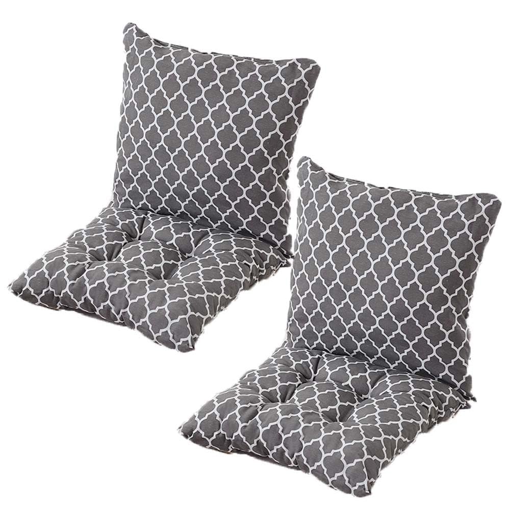 GYYFQH Pack of 2 chair cushions with backrest, back cushion with straps, 40X80cm, seat cushions for garden furniture, chair cushion for low backrest, garden chair cushion outdoor(C) โ image 1