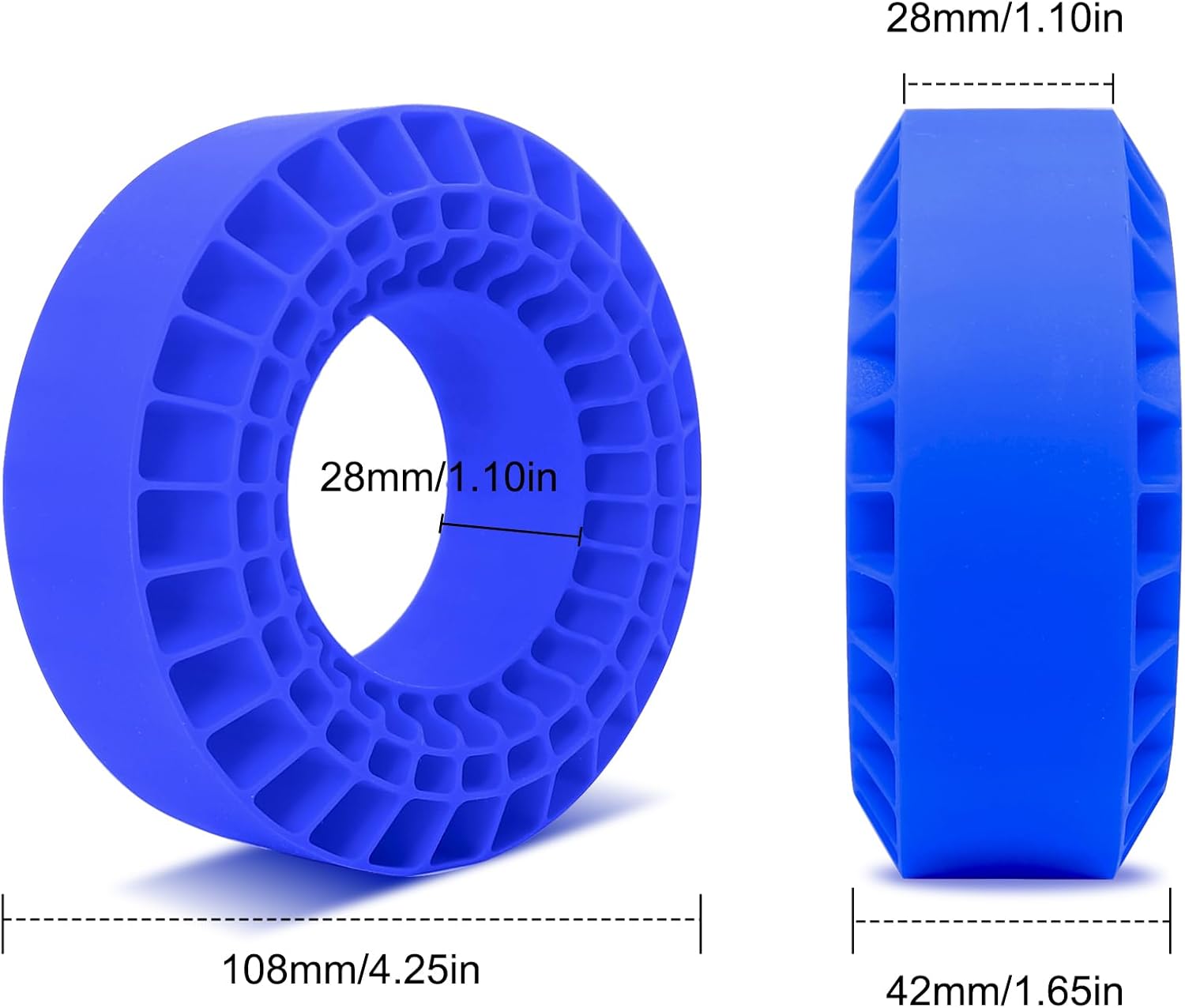 OGRC Silicone Rubber Tire Inserts Foam Fit 1.9 Wheel Tires 1/10 Crawler Accessories (Blue)