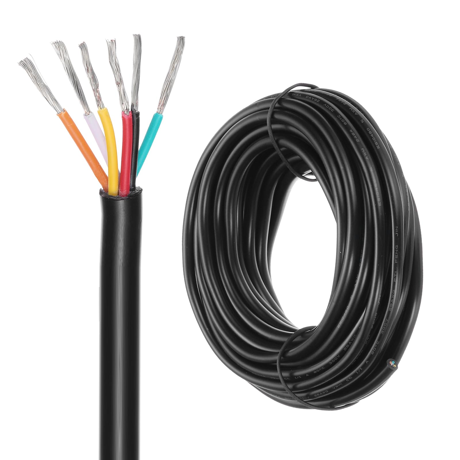 DMiotech 28 Gauge Wire Electrical Wire 6 Conductor