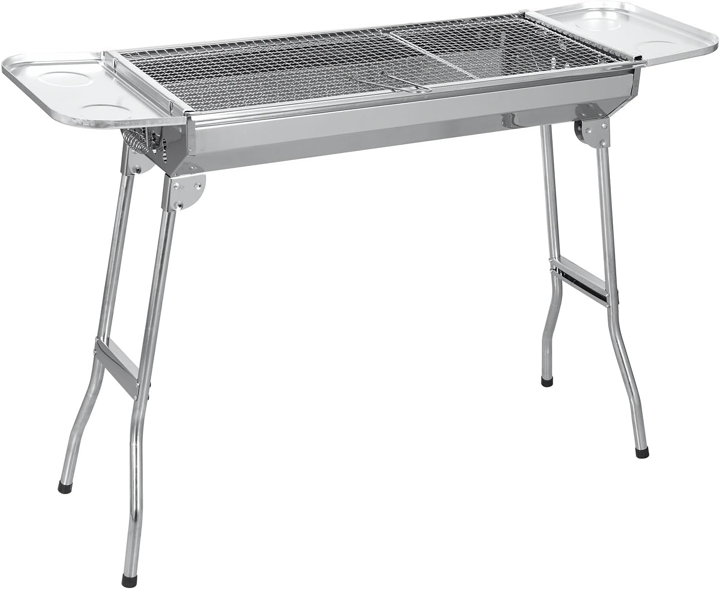Barbecue à Charbon Pliant Portable Camping Barbecue Réchaud 410 Acier