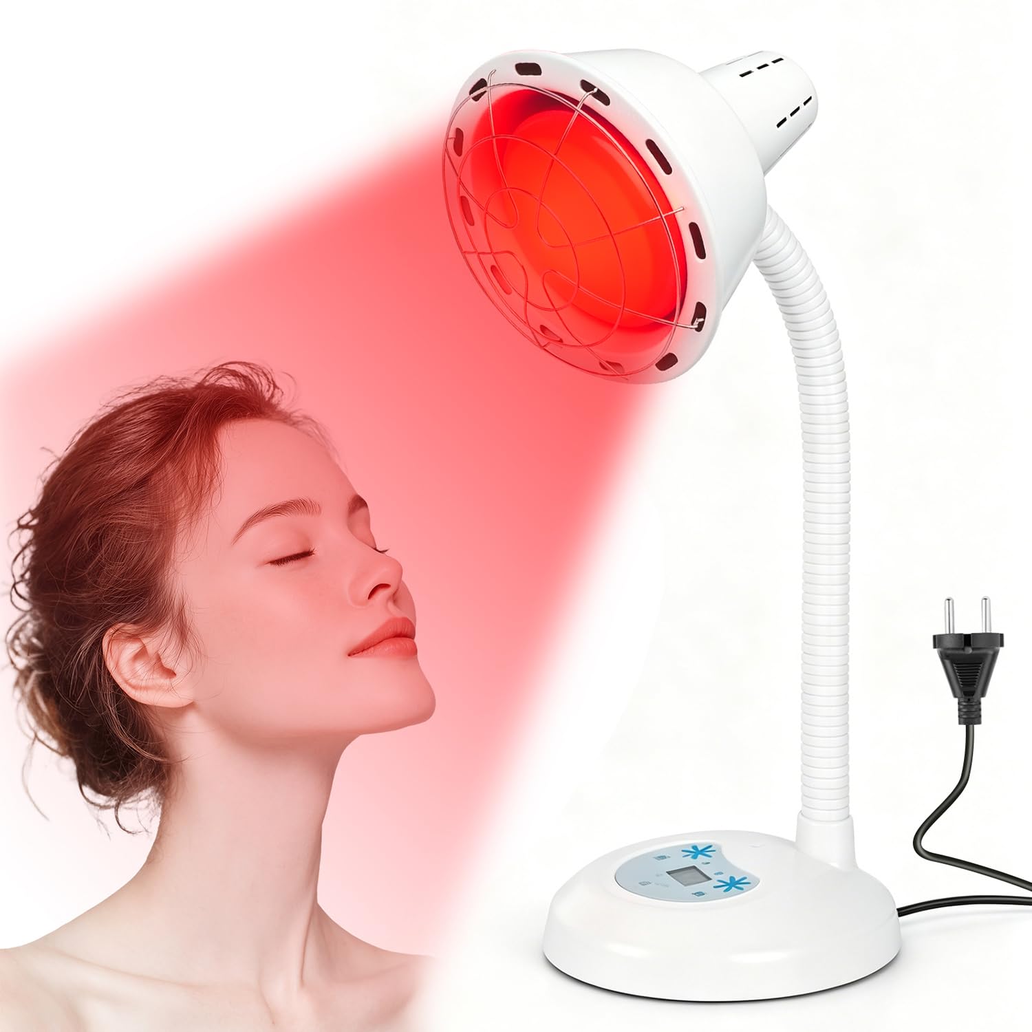 Rotlichtlampe Wärmelampe100W, mit Timer & 10 Temperaturstufen