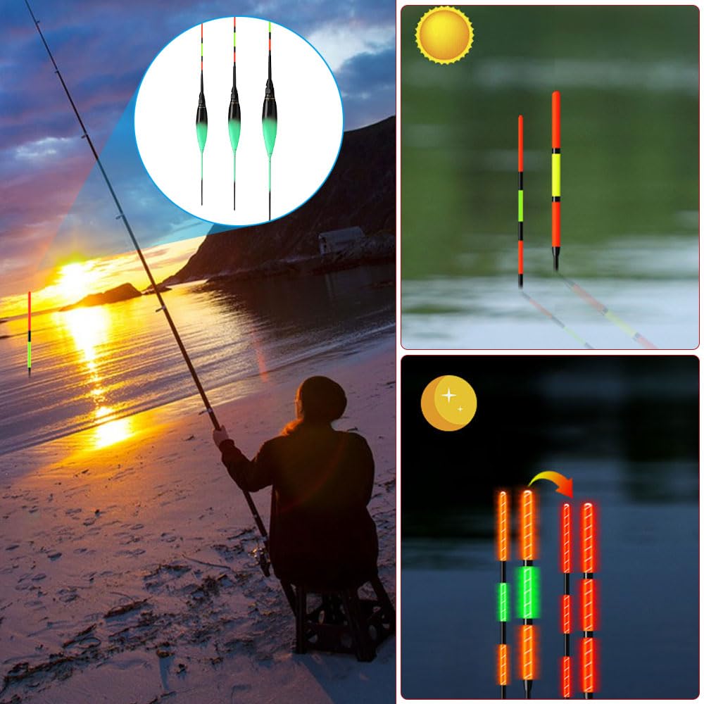 Galleggianti Da Pesca LED Con Rilevamento Di Gravità - Confezione Da 4 Pezzi Per Pesca Notturna - Foto 8