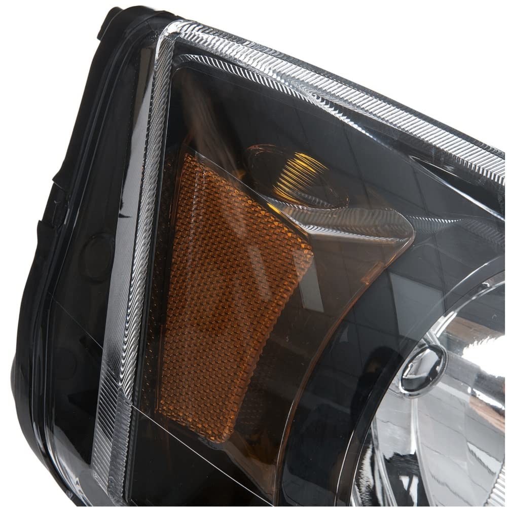 Amazon.com: WKK Headlight Right Side Plastic Clear Lens Black 