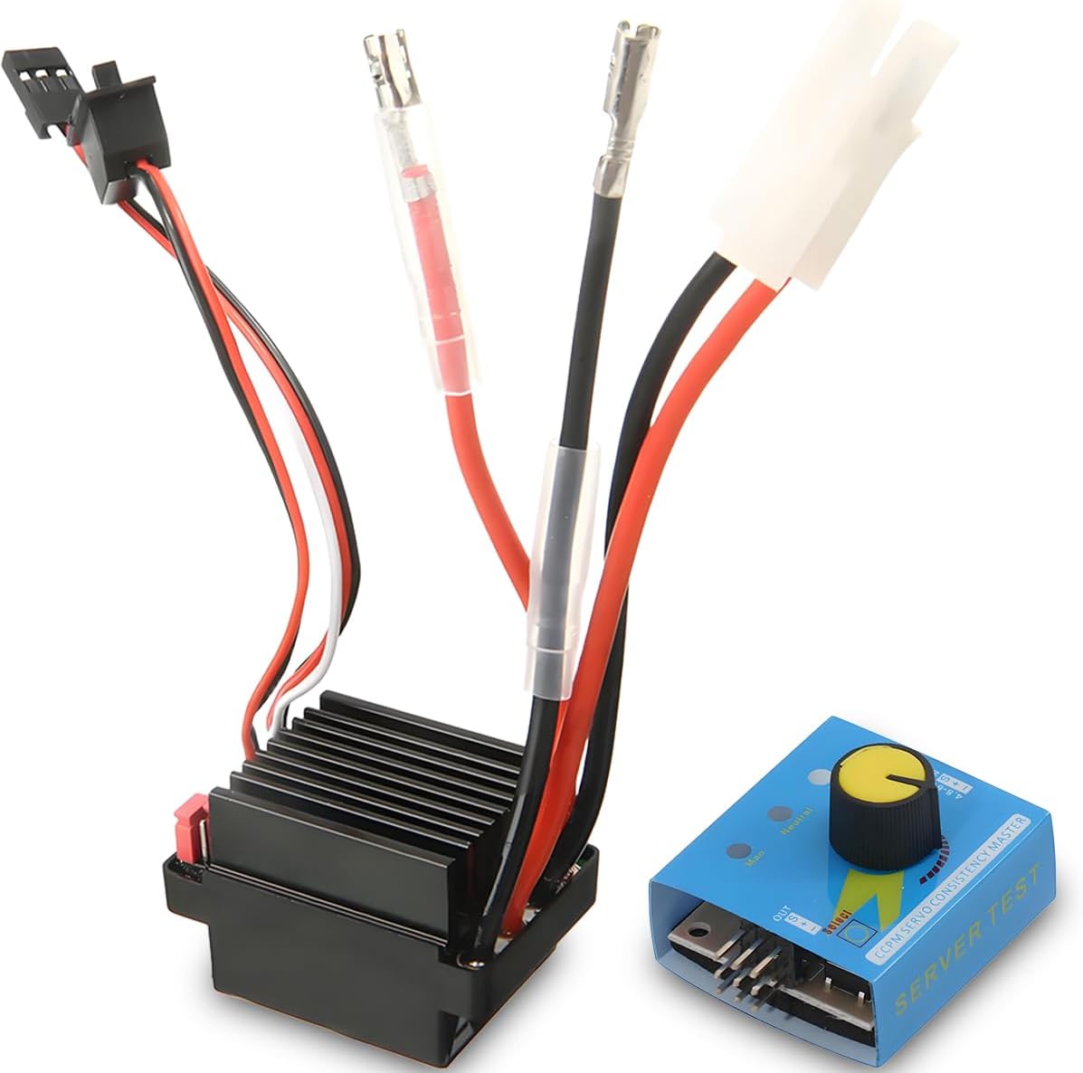 320A Brush ESC Electronic Speed Controller Bi-Directional Current Control Waterproof Brush ESC Speed Controller Winch Switch Brake DIY Remote Control Car/Boat/Truck Crawler RC Servo with