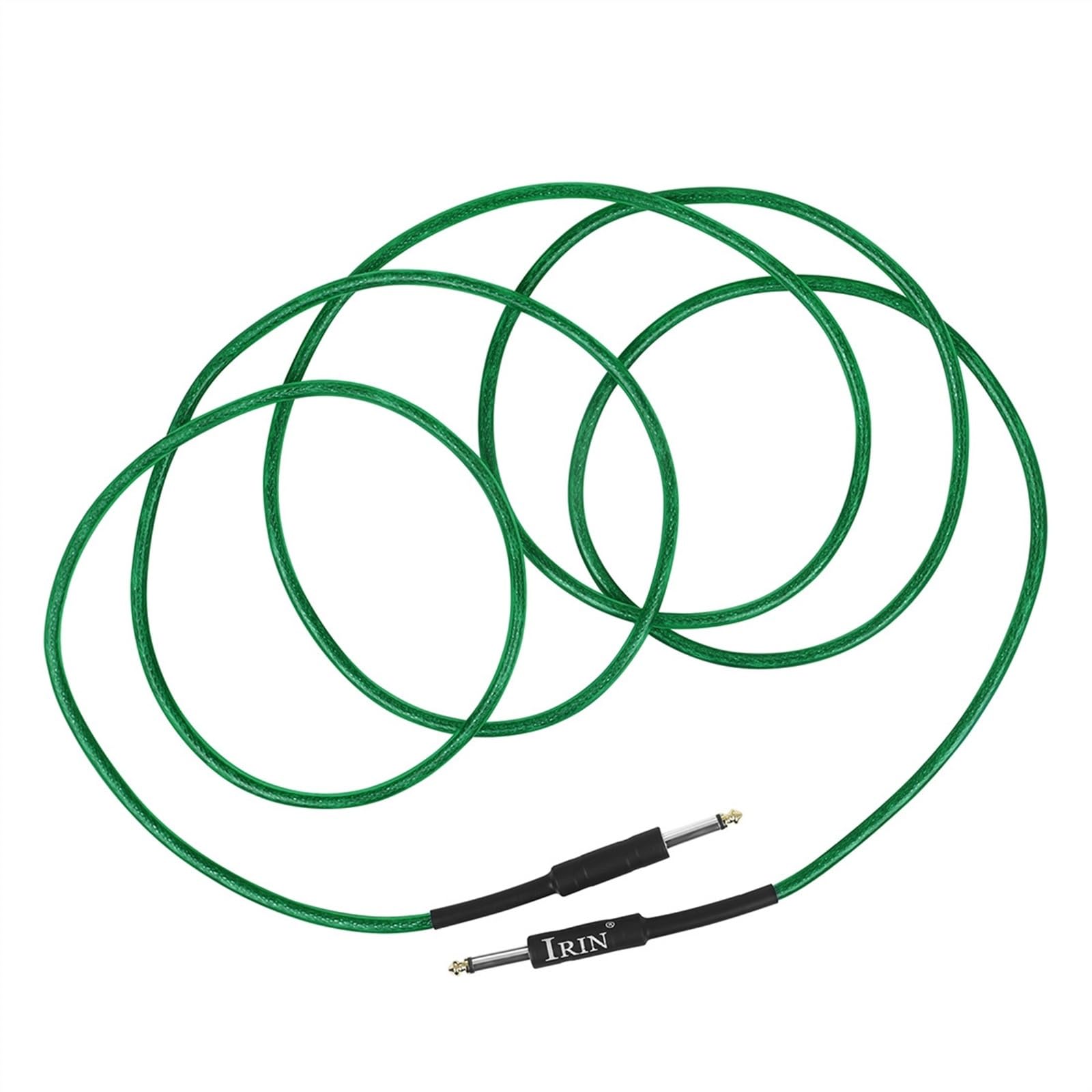 Kabel do gitary elektrycznej, kabel do gitary akustycznej, kabel do redukcji szumów, kabel, 300 cm, 6 m, 10 m, kabel do instrumentów(Yellow,10m)