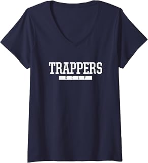 Womens Fort Vancouver Trappers Golf HS V-Neck T-Shirt