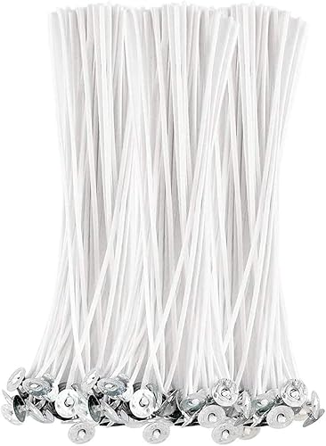 BEADNOVA Mechas de velas de 8 pulgadas, 150 piezas de mechas de velas de algodón grandes para velas de cera de soja