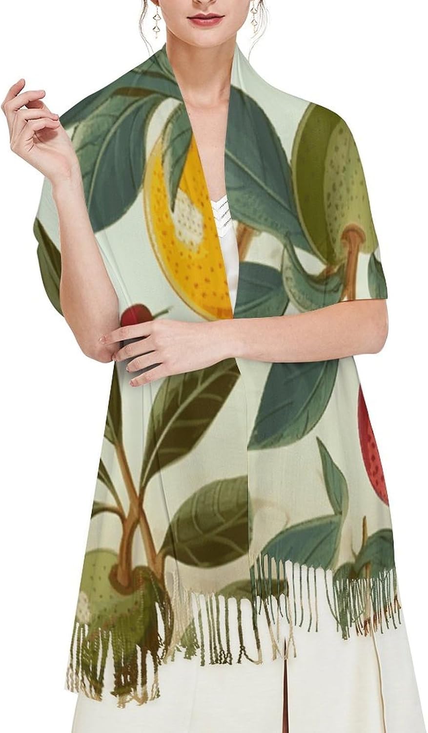 Plants And Fruits Scarf for Women Men Soft Warm Fashion Blanket Scarves Classic Cashmere Feel Scarf Long Shawl Large Scarves Cold Weather Thick Blanket Scarfs