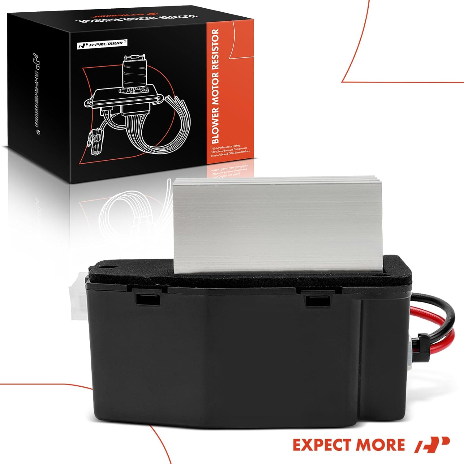 A-Premium Front HVAC Blower Motor Resistor Compatible with Jeep Grand Cherokee 1997-1998 - with Wire Harness Kit, Replace# 4883692AA, 19194746