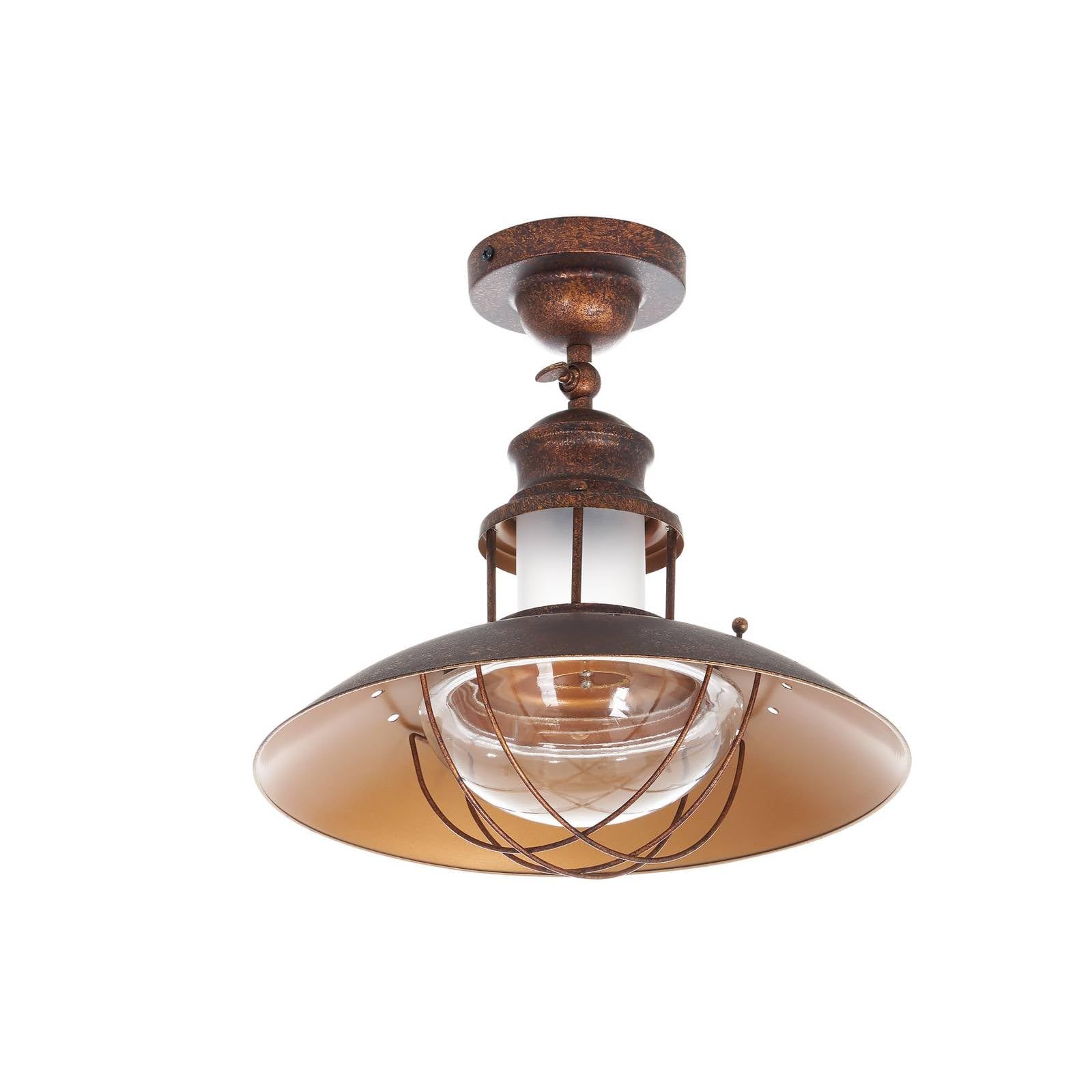 Lindby Deckenlampe Louisanne (Maritim) in Braun aus Metall (1 flammig, E27) - Deckenleuchte Lampe Küchenleuchte