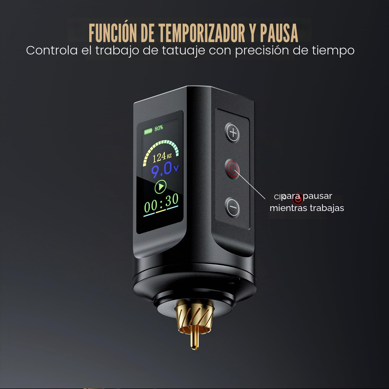 TATELF Juego completo de máquina de bolígrafo inalámbrico giratorio con batería RCA de 1900 mAh, 20 cartuchos de agujas, 10 unidades, accesorios completos para principiantes artistas