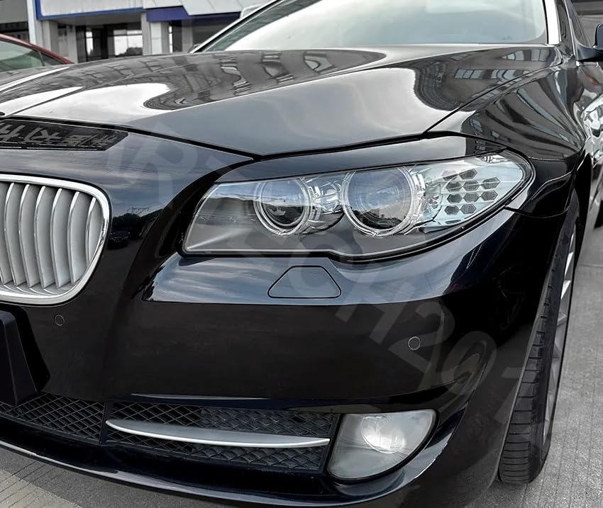 Copertura per fari e sopracciglia, per BMW Serie 5 F10 F11, nero lucido, 2011-2014