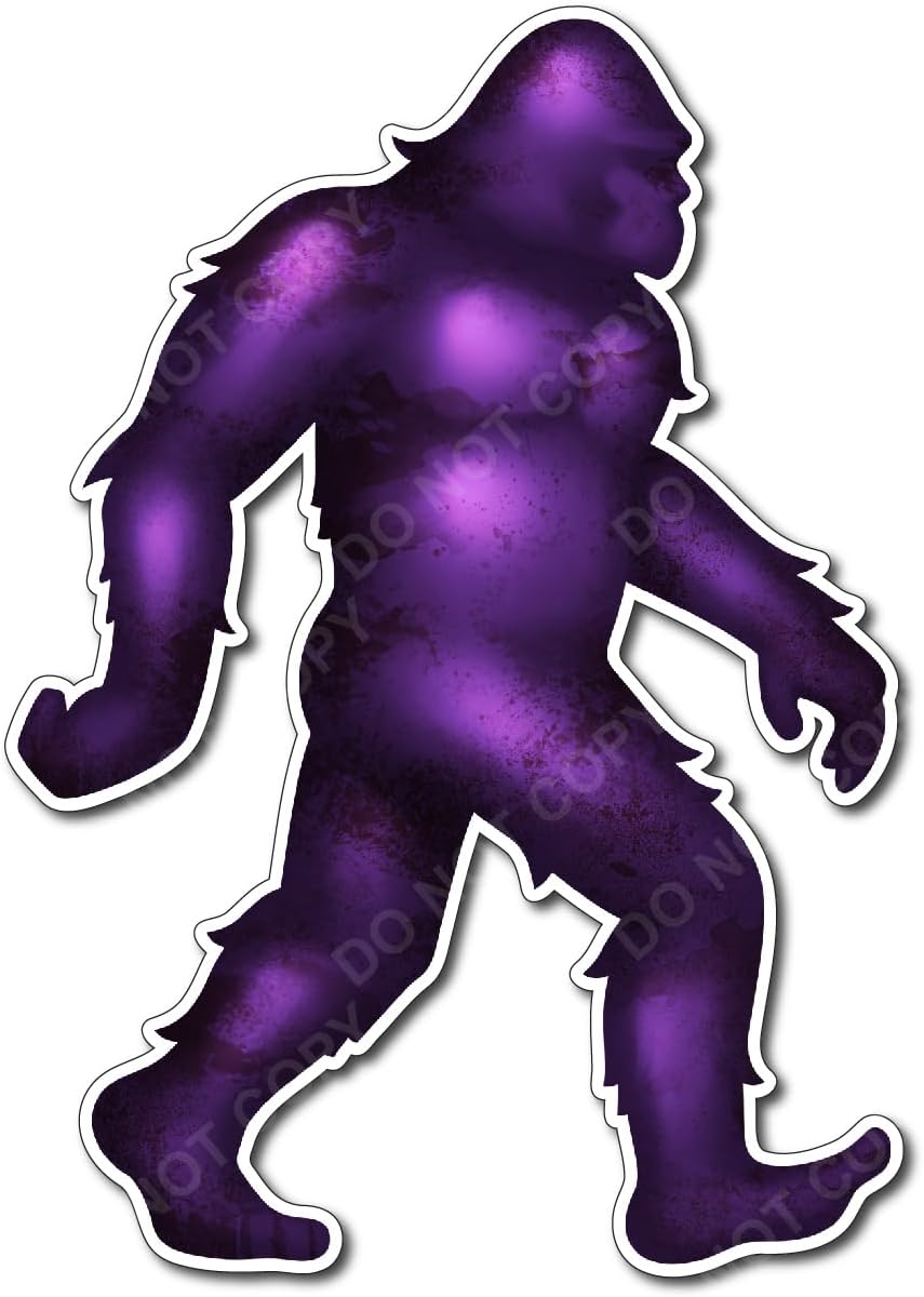 Decals by Haley Purple 5 inch Sasquatch Bigfoot Yeti Vinyl