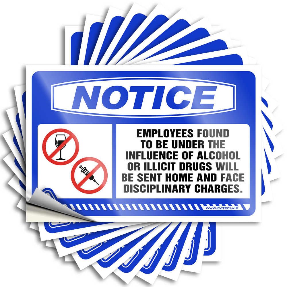 Notice Employees Found to Be Under The Influence of Alcohol Tattoo Books Self Adhesive | Lover Hard Vinyl Sticker Pack for Things(8X12CM)