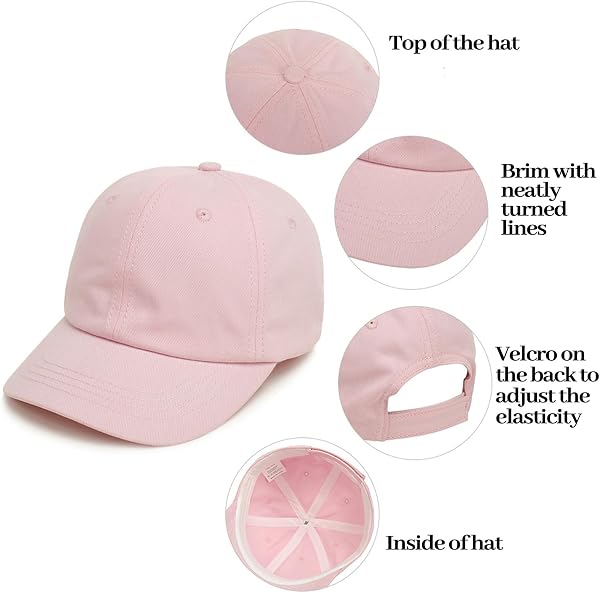 QIYIENDIAN Cappello da Baseball per Bambini in Cotone Cappellini per Bambino Ragazzi Ragazze Berretti da Sole per Neonati - 4