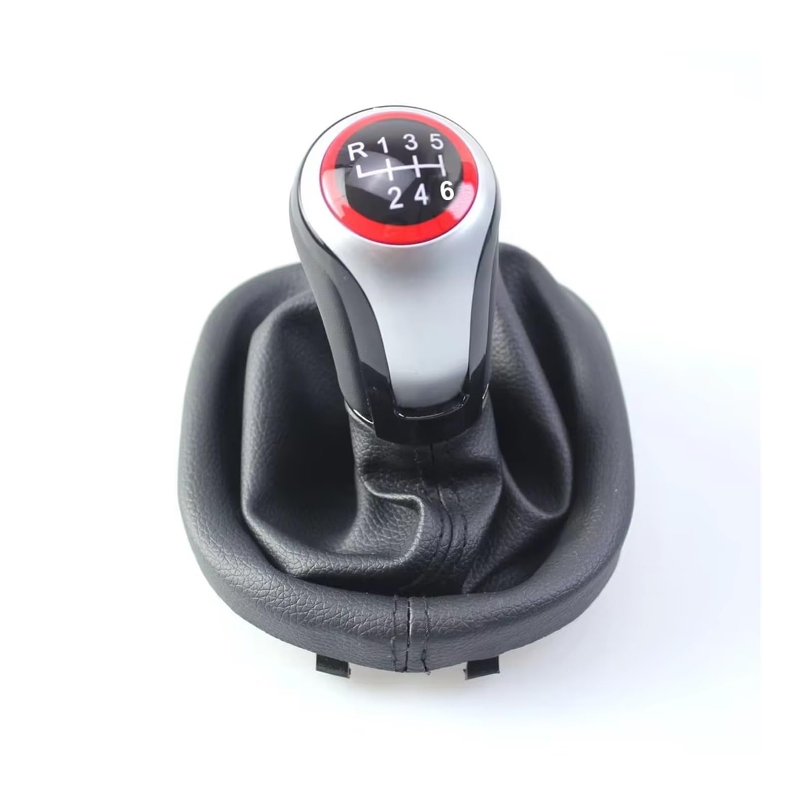 Srvsqtptvk 6 Speed Car Shift Knob For Vw For Touran 2003-2010 For Caddy Ii Mk2 2004-2009 Manual Gear Shift Knob Pu Gaiter Boot Cover 5/6 Speed(6 Speed)