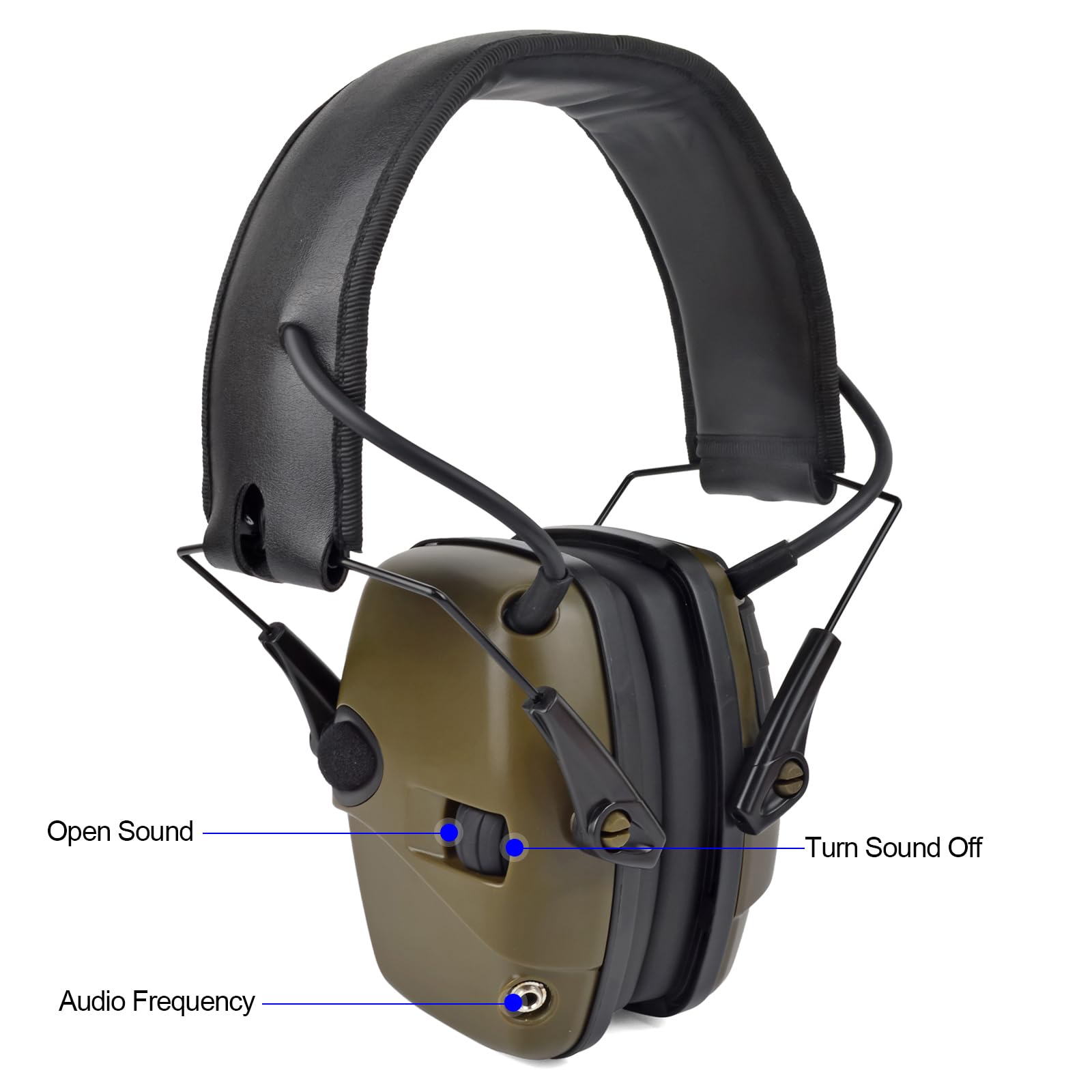 UAYESOK Auriculares electrónicos Walkie Talkie con reducción activa de ruido, protección auditiva para disparar con micrófono PTT para radio Motorola DP3400 DP4400 DP4600 DP4800 DP4801 MTP6650