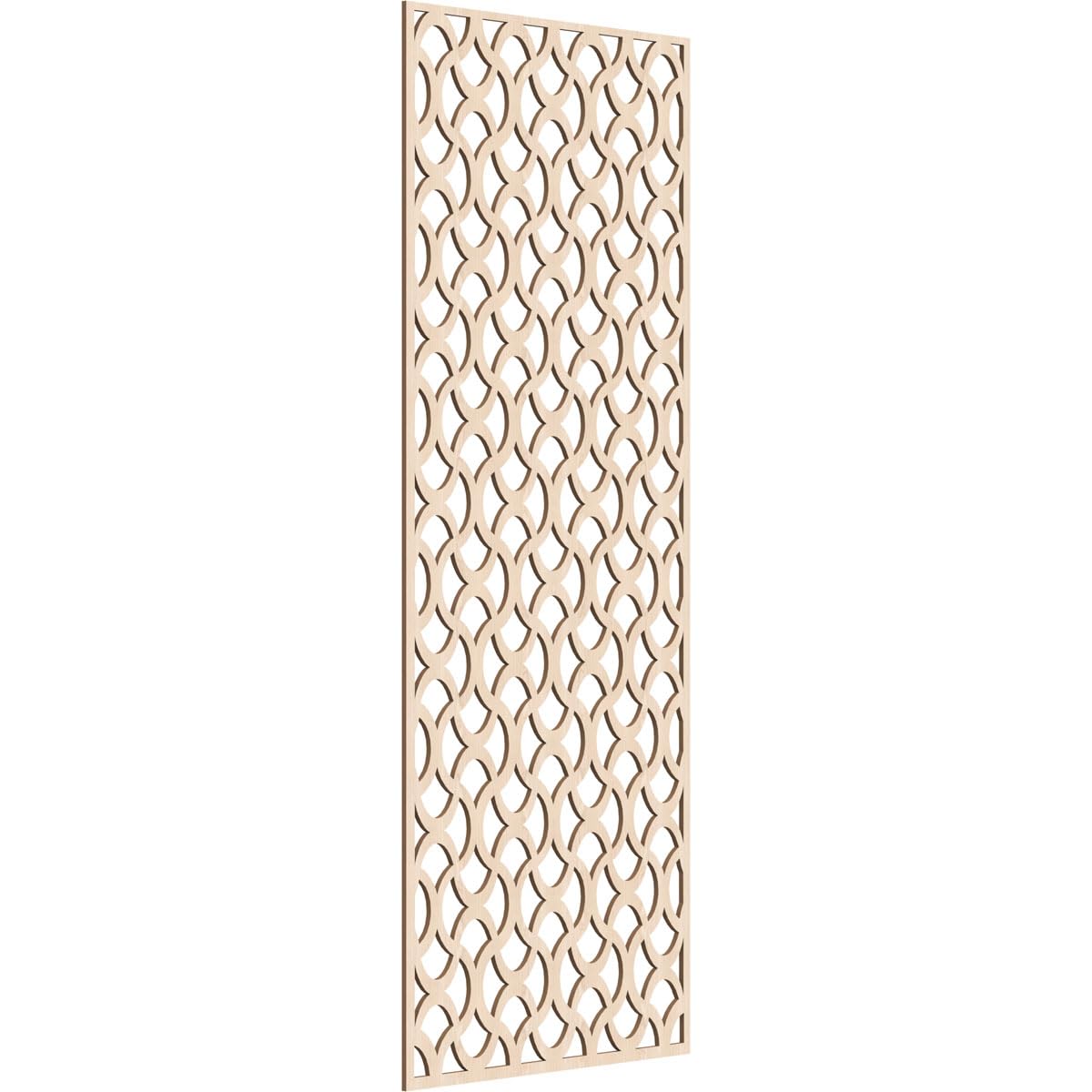 Resort Decorative Pierced Fretwork Wood Wall Panels, 25 3/8"W x 64 3/8"H x 1/4"T, Red Oak