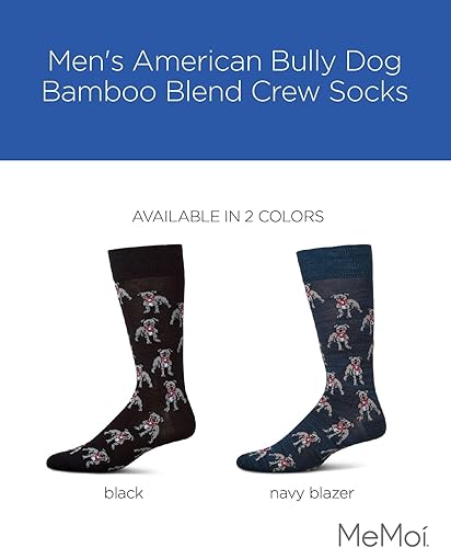 Miniatura 2 de MeMoi American Bully Dog Men's Socks, Rayon Blend Mens Crew Socks, Environmentally Friendly Fabric - Sizes 10-13