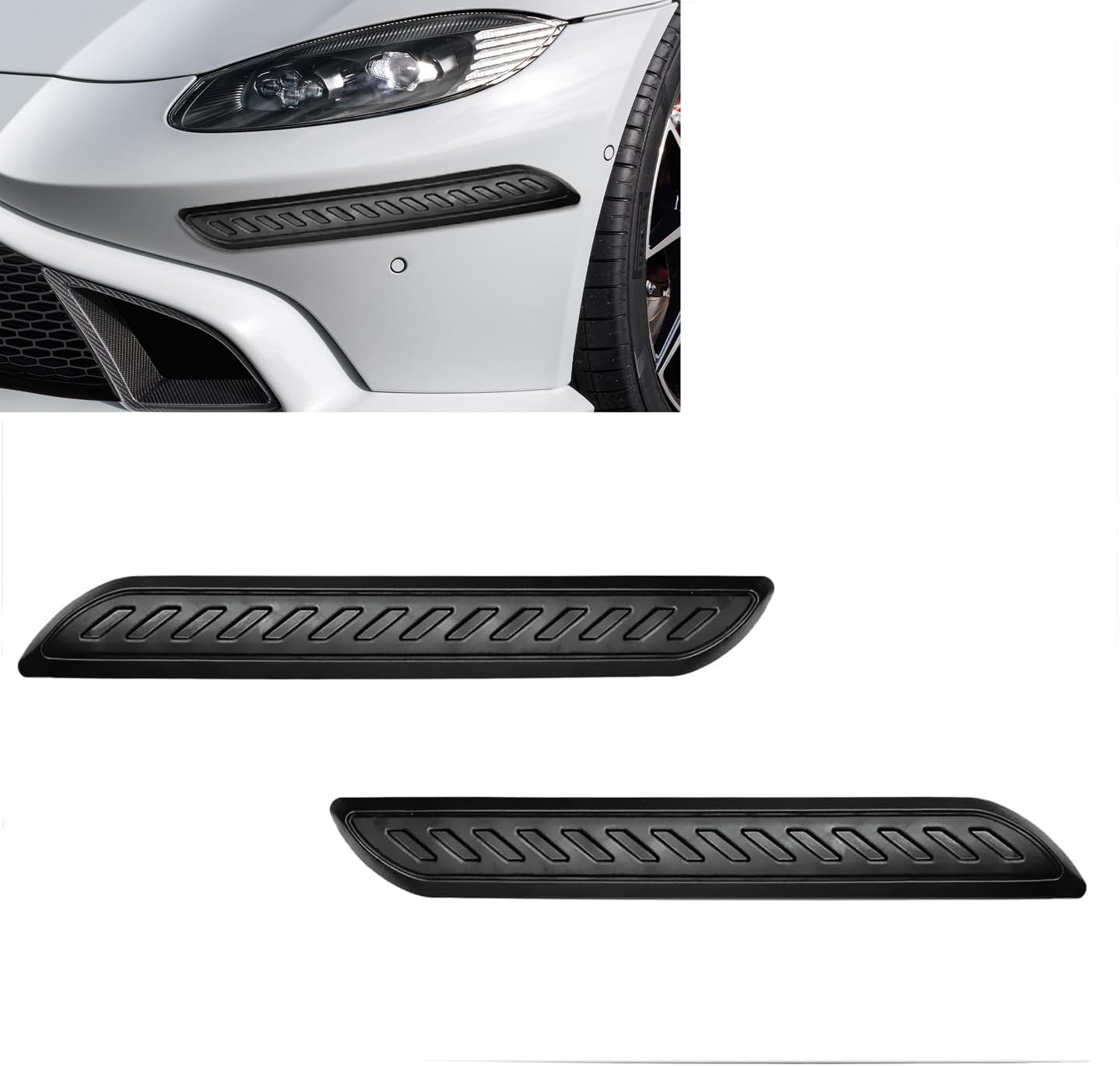 DATONGERGOUZI 2 Pcs Front and Rear Bumper Protector Strips for BMW X5 G05/ X7 G07 2019-2026, Bumper Guard, Anti-Collision Scratch Protector,31×4cm