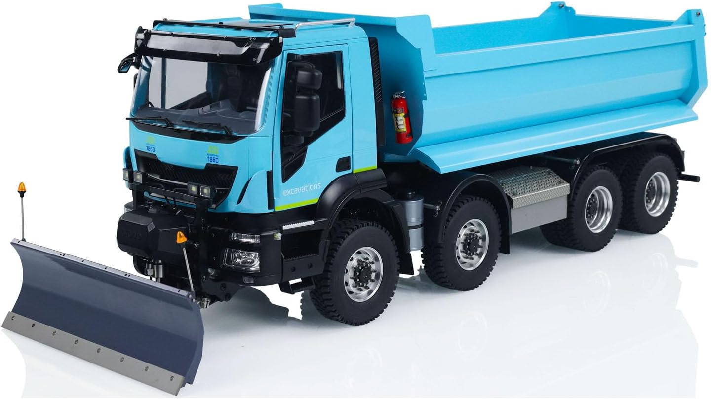 TOUCAN RC HOBBY Metal 1/14 Hydraulic RC Dump Truck 8X8 Remote Control Tipper Cars Snow Plow