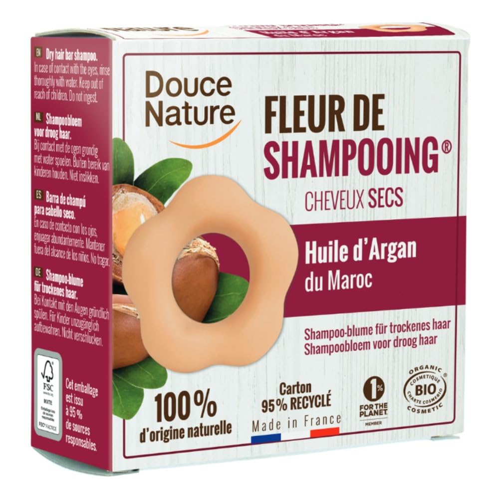 Douce Nature Fleur de Shampooing pour Cheveux Secs, 85 g