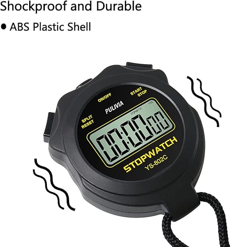 Miniatura 5 de Digital Stopwatch Timer Only Stopwatch with ONOff, NO Bell No Whistle Silent Basic Operation Children Friendly, PULIVIA Sport Stop Watch for Coaches