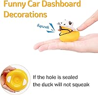 Vista 5 de wonuu Adornos de Pato de Goma para Automóvil, Adornos de Tablero de Automóvil, Adornos de Tablero de Automóvil Bonitos con Sombrero de Vaquero
