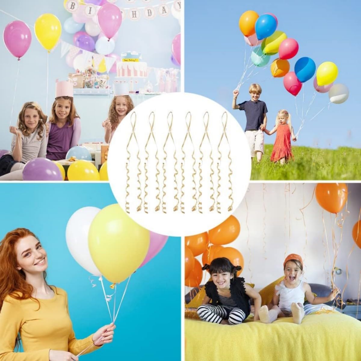 BOBOZHONG Chiusura A Palloncino,100PCS Palloncino Nastro Palloncino Stringa Palloncini Di Fissaggio Con Nastro Per Fai Da Te Natale Compleanno Festa Nuziale Palloncini Normali Palloncini Elio Rosa - Foto 4