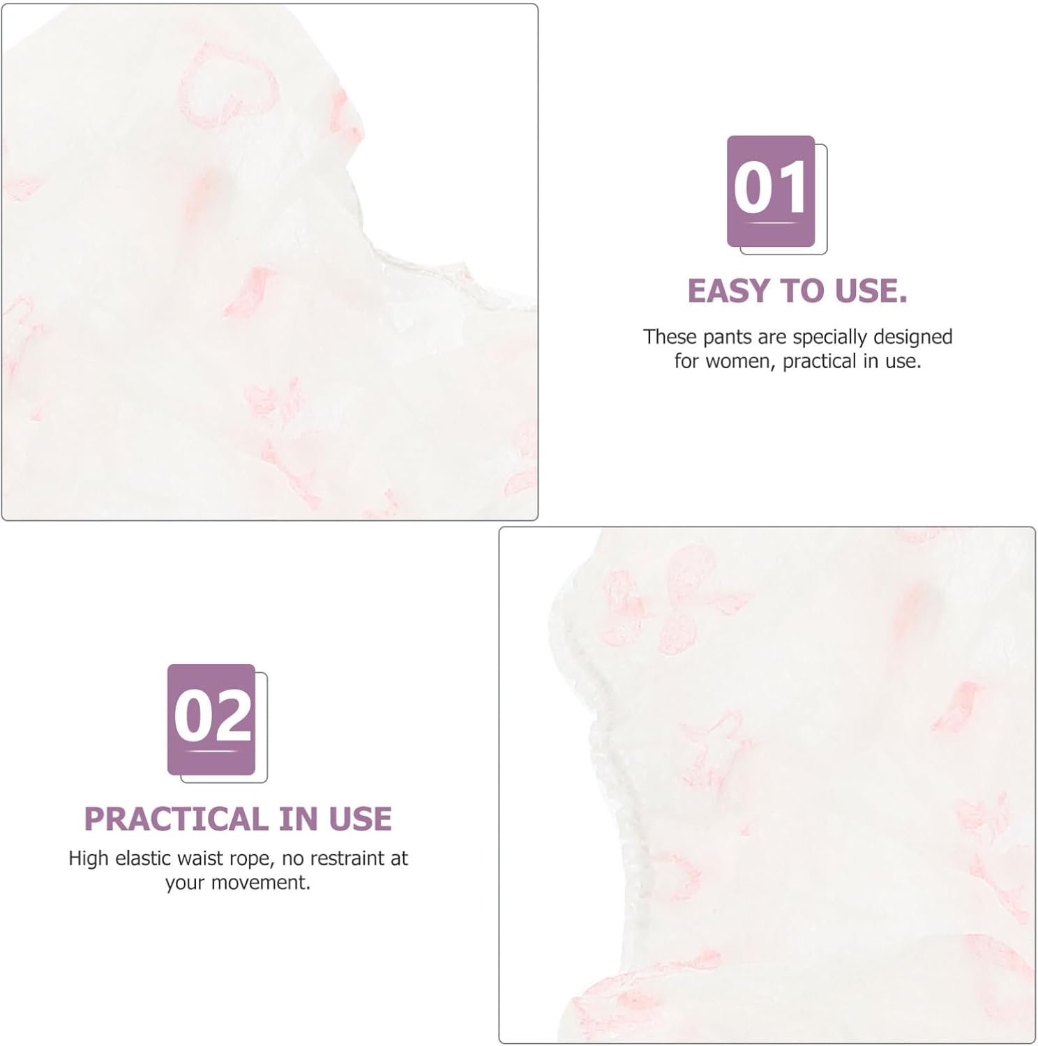 FOMIYES 1 Set of 20 Pcs Women's Disposable Period Briefs High Waist Soft Breathable for Postpartum Women