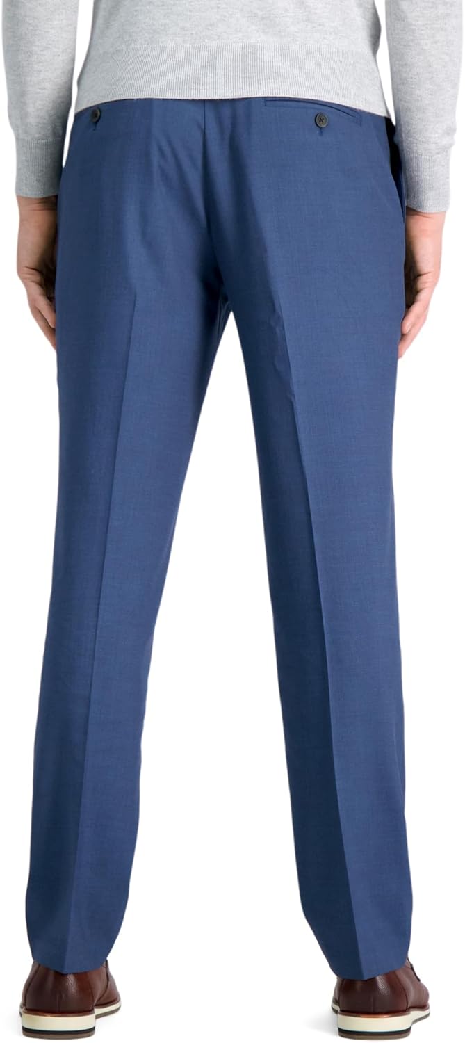 J.M. Haggar Mens 4-Way Stretch Straight Fit Flat Front Dress Pant - Image 2