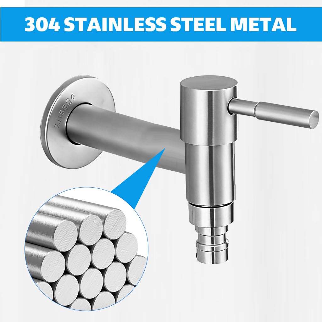 HASTHIP Stainless Steel 4.5'' Health Faucet Washing Machine Tap 1
