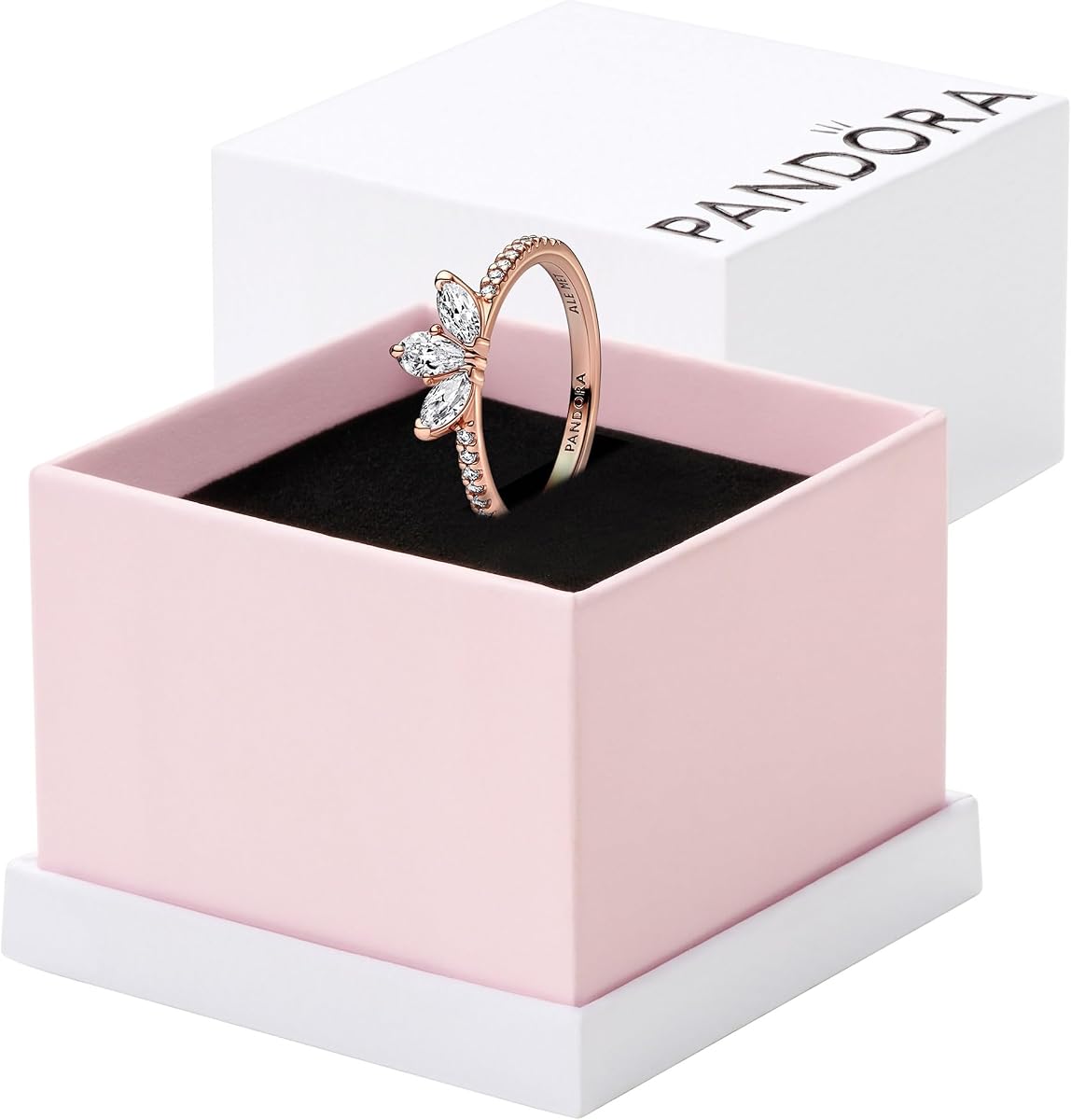 PANDORA Sparkling Herbarium Cluster Ring - Anillo para mujer - Anillo en capas o apilable - Regalo para ella - Circonita cúbica transparente - Con caja de regalo