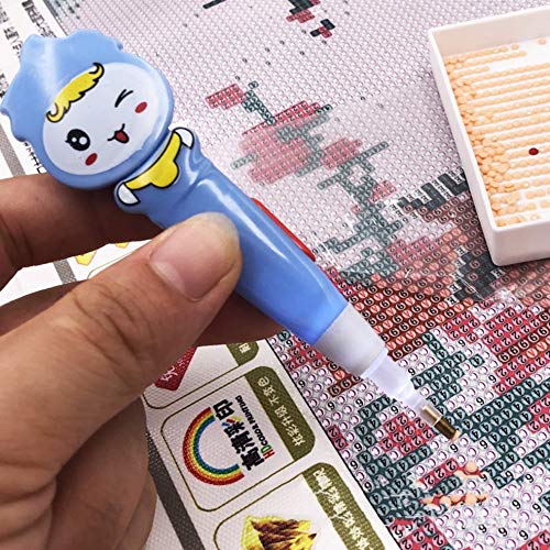 Portable Size 5D Diamond Painting Point Pen Super Bright LED Light Rhinestone Embroidery Tools Drill Pen with Light