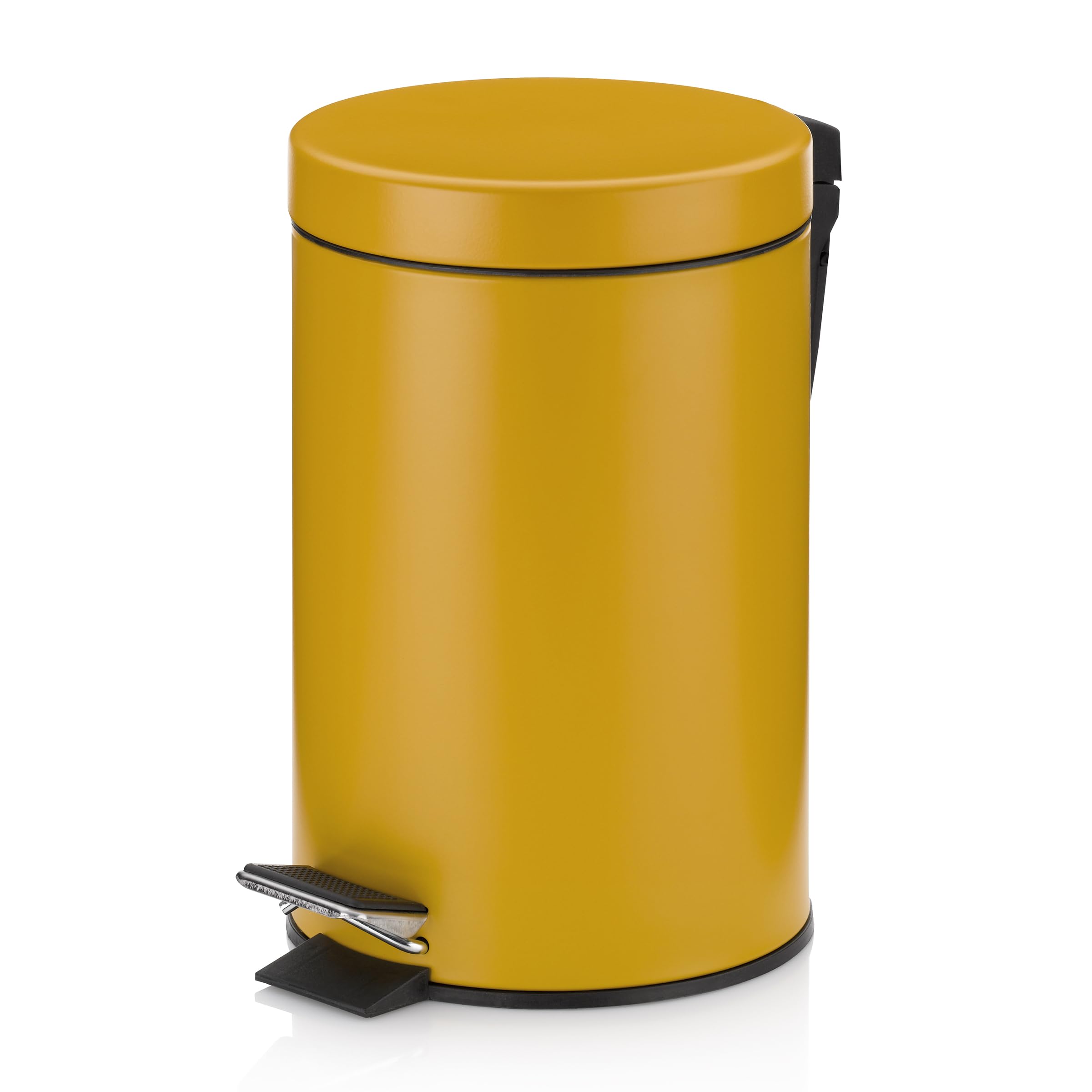 kela 24285 Rubbish Bin, 3 l, Metal, Monaco, Curry Yellow