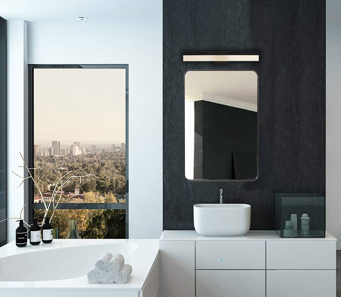 Flash Sale Buy 1 get 1 Hamilton Hills 24 Modern LED Vanity Light Black Blade Design for Over Sink and Mirror Bathroom Light Up To 60% OFF Hamilton Hills 24 Modern LED Vanity Light Black Blade Design for Over Sink and Mirror Bathroom Light