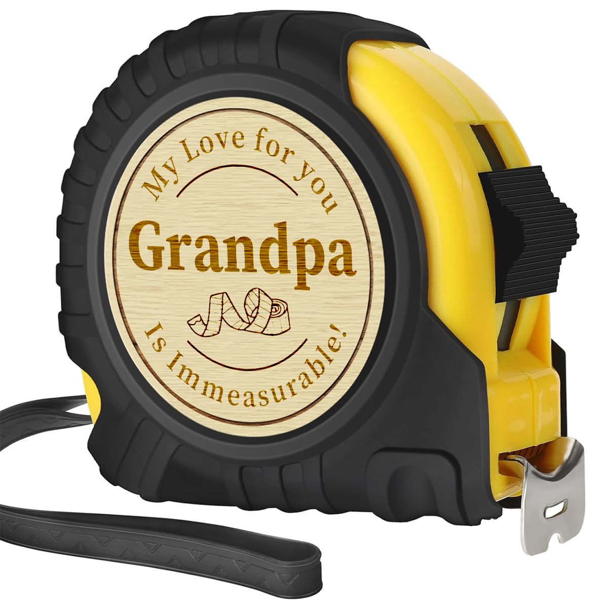 Grandpa Father's Day Gifts for Grandpa Papa Dad Tool Wood Worker Carpenter Christmas Birthday Gifts Idea forGrand-pa Papa Tape Measure 25 FT
