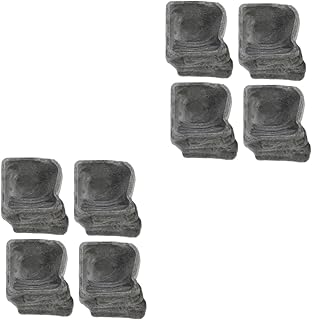 Abaodam 8 Peças Tigela De Comida Para Animais De Estimação Terrário Tigela De Água Para Répteis Lagarto Prato Rampa Para Répteis Tigela De Alimentação Para Répteis Tigela De Água Para