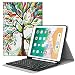 Produktbild MoKo Tastatur Hülle Kompatibel mit iPad 9.7 2018 mit Apple Pencil Halter, Wireless Keyboard Schutzhülle Case für All-New iPad 9.7" 2018 Released (A1893/A1954), Glück Baum