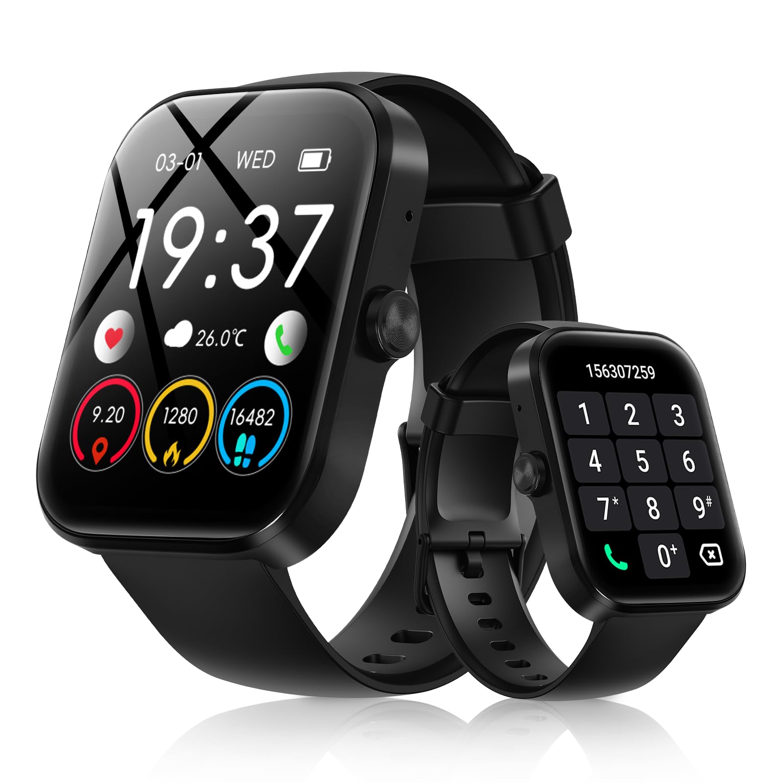 Smartwatch Uomo Donna, 1.83HD Orologio Con Chiamate
