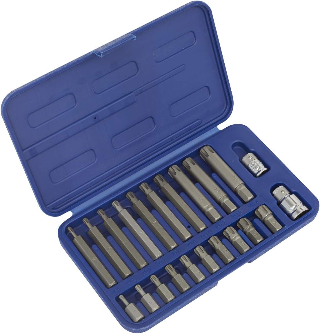 Sealey Sx105 Ribe Bit Set 22Pc 3/8 and 1/2Sq Drive