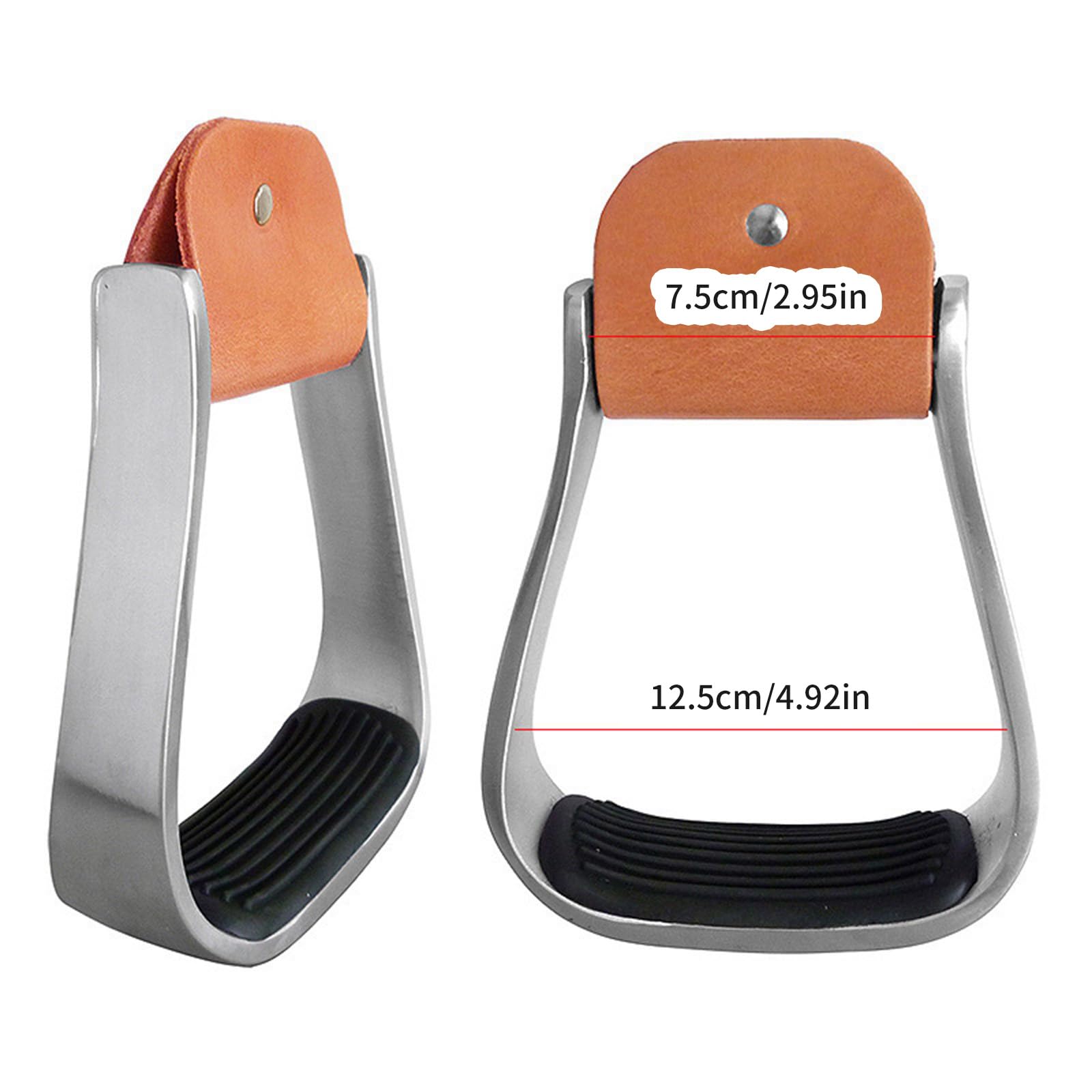 Staffe Western Imbottite in Alluminio Staffe Leggere per Equitazione per Selle per Forniture per Equestri Sicurezza Copriscarpe Sicurezza con Tappetino in Gomma Antiscivolo