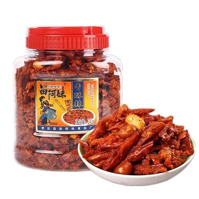 Spicy Crisp Chili 150/240g/can, Guizhou specialty snacks, Ready to eat fried dried chili, Hot Crispy dry red pepper, seasoning side dishes, spicy strips, Chinese Specialties snack food (240g,1can)