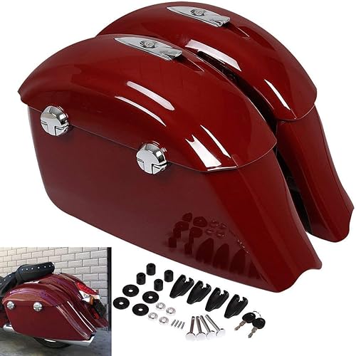 TCMT Tapa de cierre electrónico para bolsa de sillín para Indian 2015-2024 Roadmaster 2016-2024 Springfield 2014-2018 Chieftain 2018-2020 Chieftain