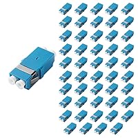 Vista 15 de 50 unids LC a LC acopladores, adaptadores de fibra óptica dúplex conectores de cable para APC cara final con panel de montaje de ala