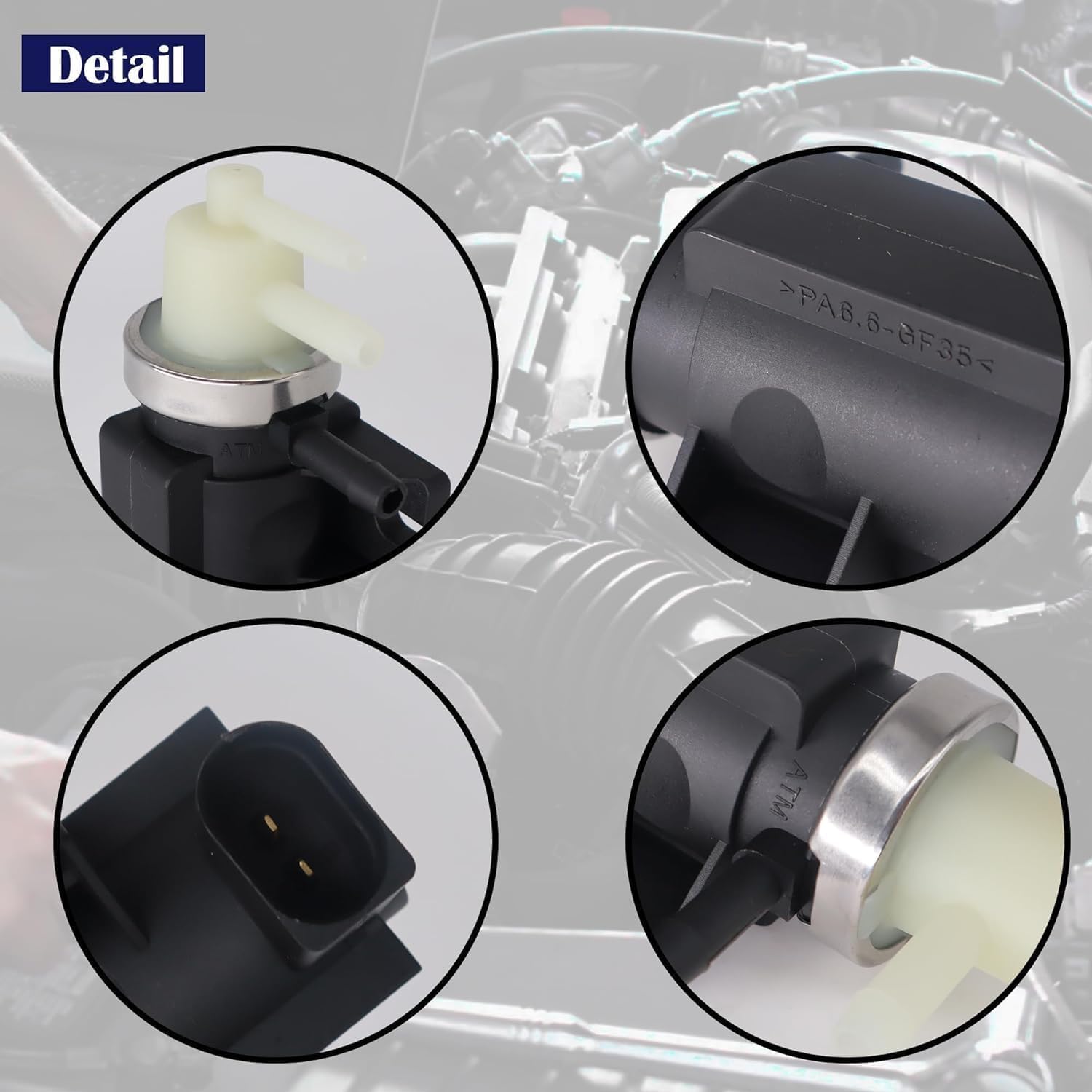 Valvola di pressione del solenoide turbo, turbocompressore per auto compatibile con A3 A4 TT Alhambra I 7V8 7V9 Fabia II 542 Golf VI 5K1 sostituzione per 1K0906627A 1K0906627G