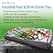 Duraviva Insulated Food & Drink Portable Foldable Party Cooler and Serving Tray for Beverages, Buffet, Picnic, BBQ, Salad Seafood Bar