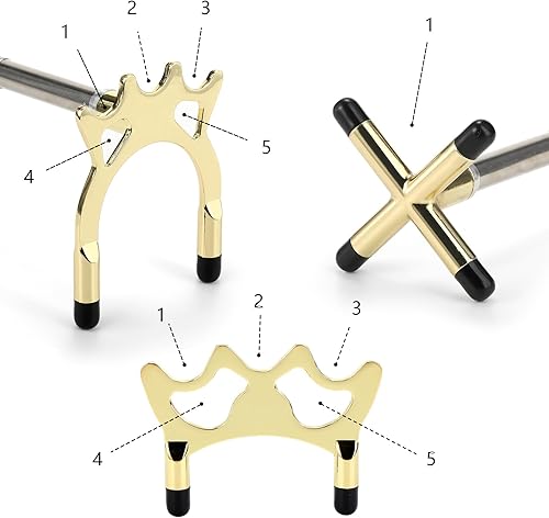 Miniatura 3 de Puente de taco de billar retráctil, palo de puente de taco de billar, soporte para taco de billar con 3 piezas de cabezal de puente de latón