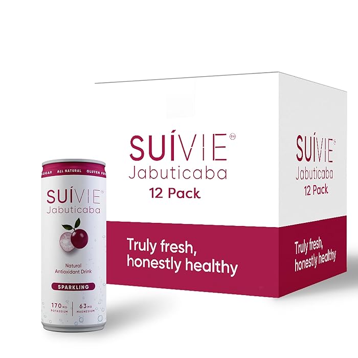 Buy Suivie Jabuticaba Sparkling Natural Antioxidant Soft Drink (12 x 250ml Cans) Made with