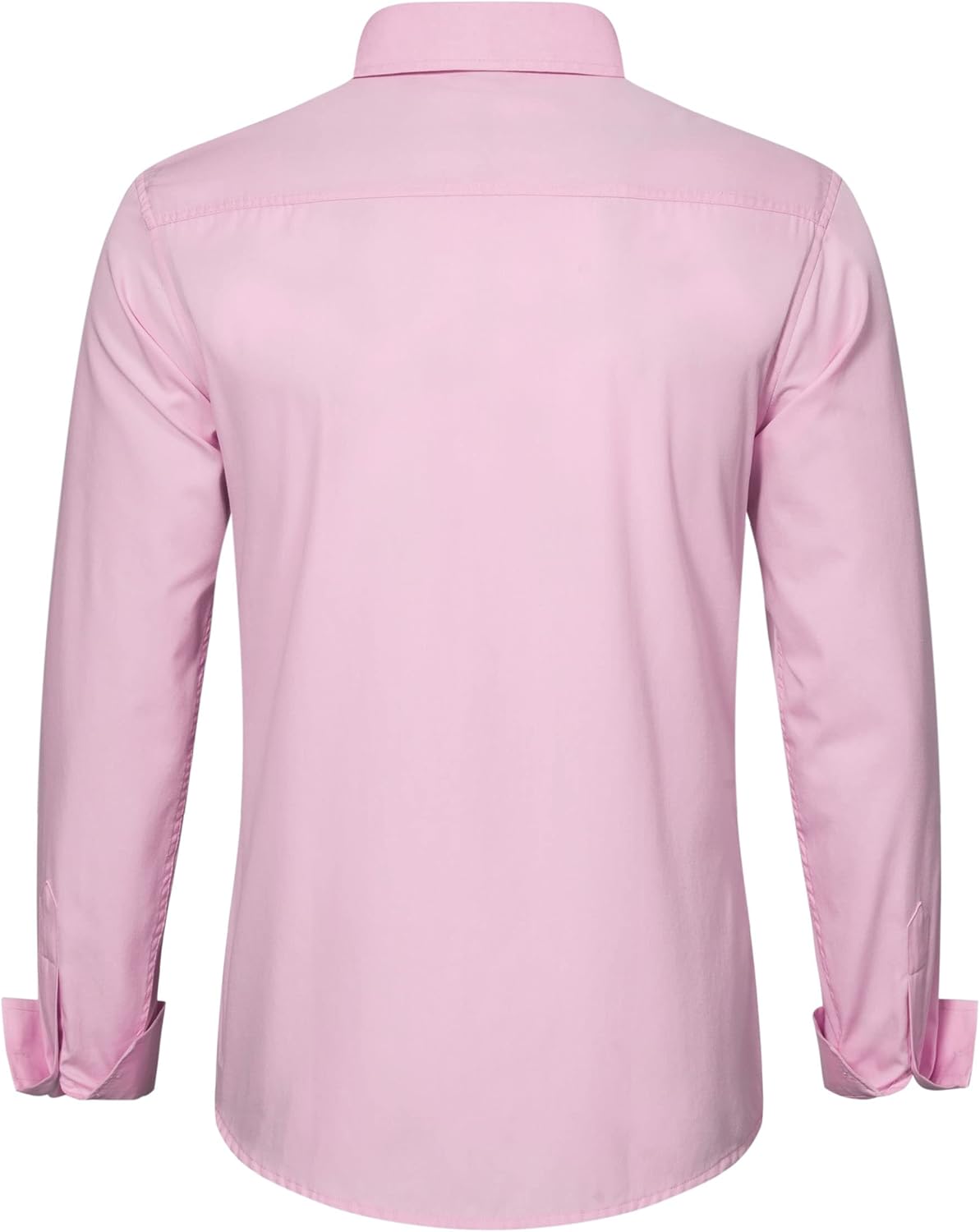 MUSE FATH Men's Solid Color Dress Shirt-Casual Regular Fit Long Sleeve Shirt - Image 3